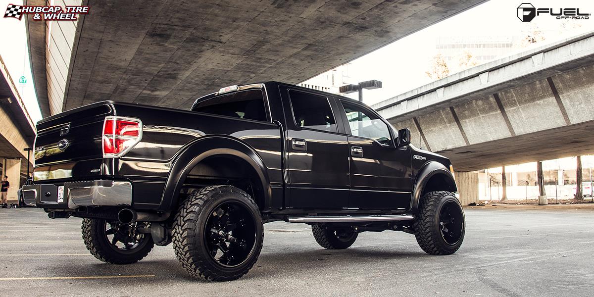 vehicle gallery/ford f 150 fuel octane d509 0X0  Matte Black wheels and rims